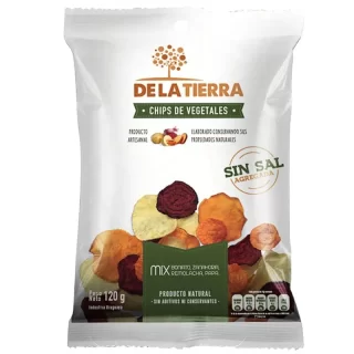 De la tierra chips vegetales sin sal