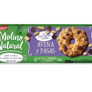 Galletas dulces Molino Natural Avena y Pasas
