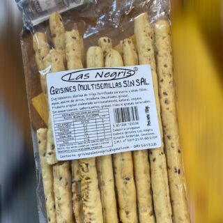 Grisines multisemillas Sin sal Las Negris