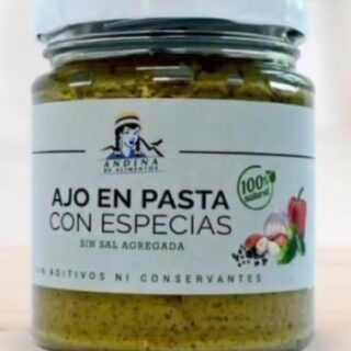 Ajo en pasta con especias Sin Sal agregada Andina de alimentos