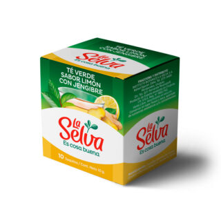 Cajas de Té La Selva - Té verde sabor limón con jengibre