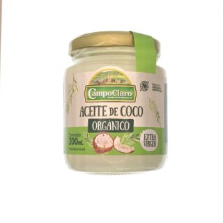 Aceite de Coco Orgánico Extra Virgen 200ml CAMPOCLARO