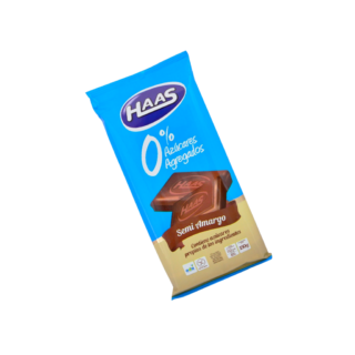 Chocolate semiamargo 0% azúcar agregada HAAS 150 gr